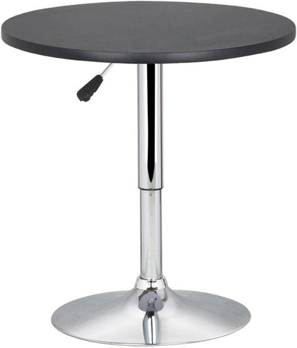 Black Bar Table With 360 Degree Swivel MDF Top Round