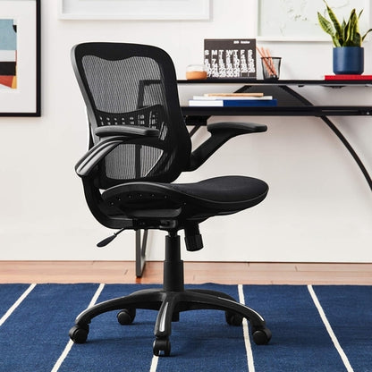 Office Star Ventilated Desk Chair With Breathable Mesh Seat Back Black