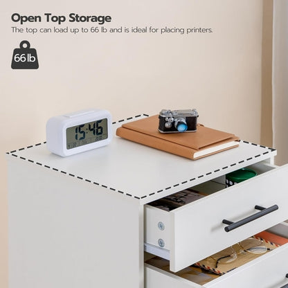 White 7 Drawer File Cabinet Storage For Home Office