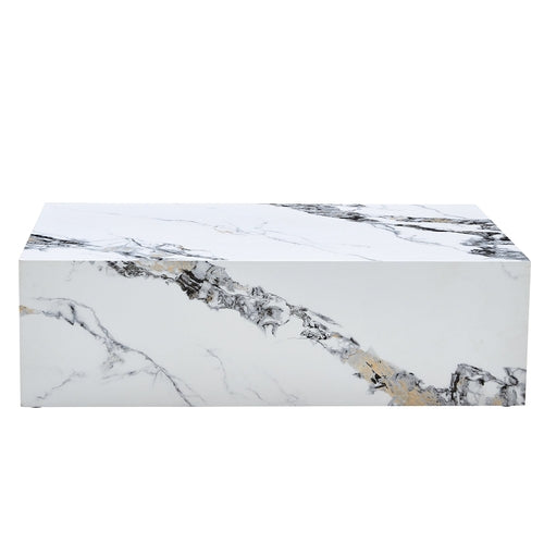 Modern Coffee Table – 39.3" Rectangular Accent Table with Textured