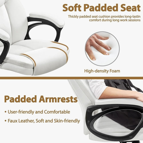 High Back Executive Chair Faux Leather Managerial Chair Ergonomic Task