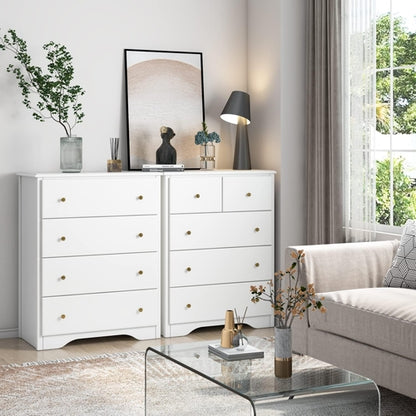 White Dresser With Four Drawers Modern Bedroom Storage