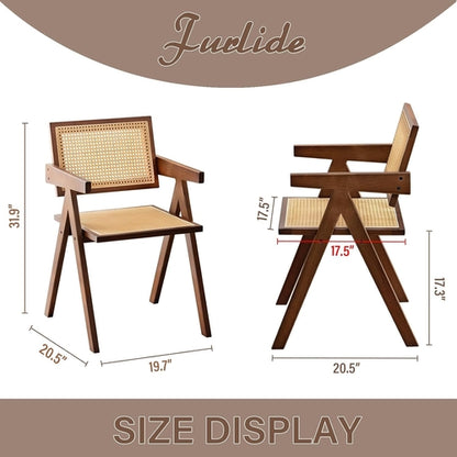 Brown Rattan Accent Chairs Set Of 2 For Indoor Outdoor Use