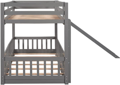 Twin Metal Bunk Bed Frame Black With Convertible Ladder