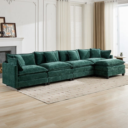 Cloud Sofa Modern Sectional Couch, Comfy Double Layer Upholstered Seat