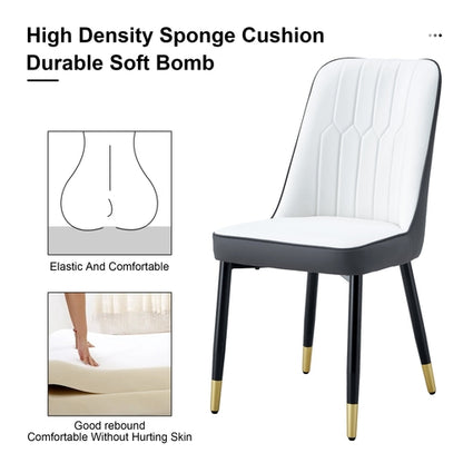 Modern Dining Chairs Set of 4 – PU Leather Upholstered Chairs with