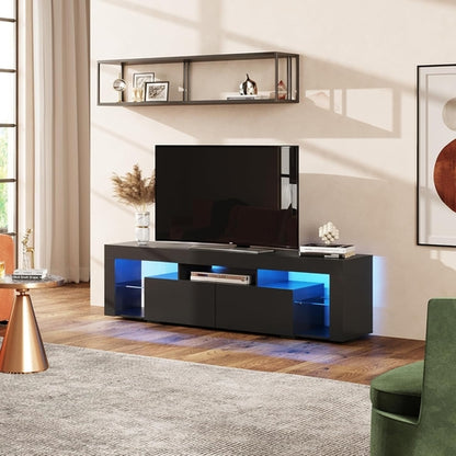 63 Inch TV Stand, LED Entertainment Center for 60 to 70 Inch TV,