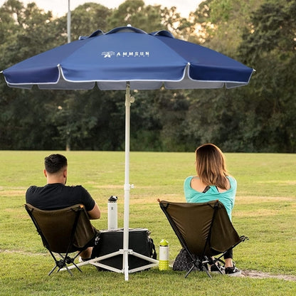 Six Point Five Foot Portable Shade Umbrella With Stand