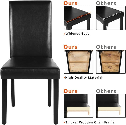Dining Chair Set of 4 PU Leather Dining Room Chairs Upholstered