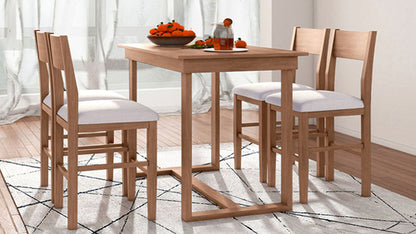 Farmhouse Counter Height 5-Piece Dining Table Set with 1 Rectangular