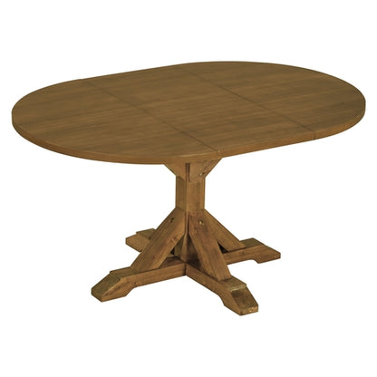 Farmhouse 6-Piece 60inch Extendable Pedestal Dining Table Set with