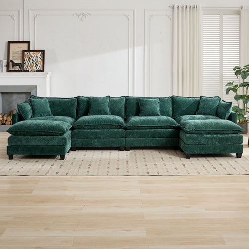 Cloud Sofa Modern Sectional Couch, Comfy Double Layer Upholstered Seat