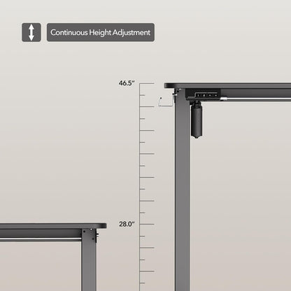 40x24 Inch Electric Standing Desk With Memory Presets Black