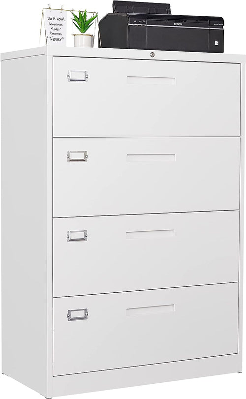 Lockable 4 Drawer Metal File Cabinet For Home Office