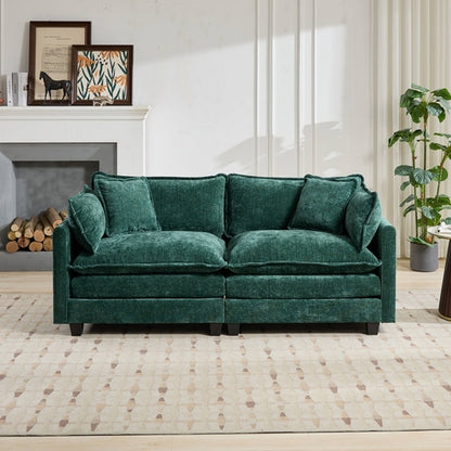Cloud Sofa Modern Sectional Couch, Comfy Double Layer Upholstered Seat