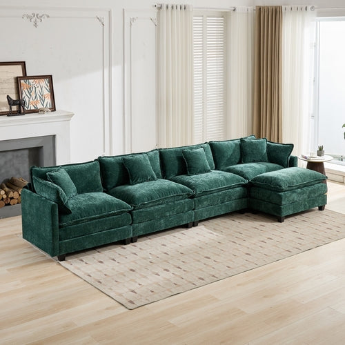 Cloud Sofa Modern Sectional Couch, Comfy Double Layer Upholstered Seat