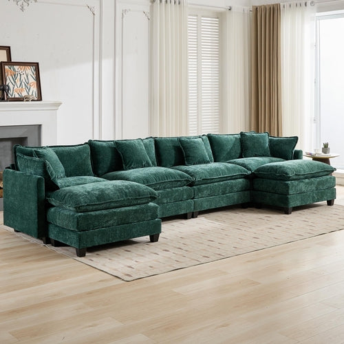 Cloud Sofa Modern Sectional Couch, Comfy Double Layer Upholstered Seat