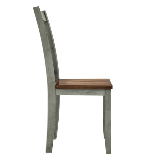 6-Piece Wood Dining Table Set with Long Bench and 4 Dining Chairs,