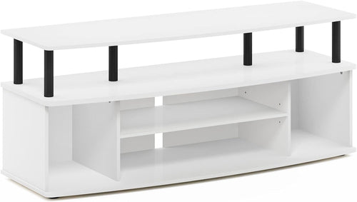 Jaya Large Entertainment Center For 55 Inch TV White And Black