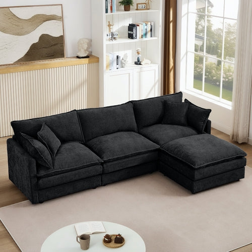 Modular Sectional Sofa, 102 Inch L Shaped Couch Set For Living Room,