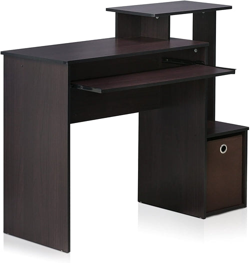 Dark Walnut Multipurpose Home Office Desk Regular Size