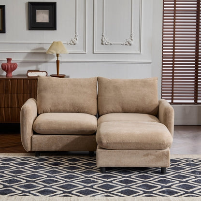 Modular Velvet Sectional Sofa Corner Chair – Convertible Upholstered