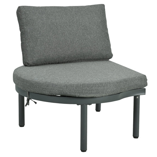 6-Piece Patio Sofa Furniture Set, Half Moon Outdoor Sectional Sofa