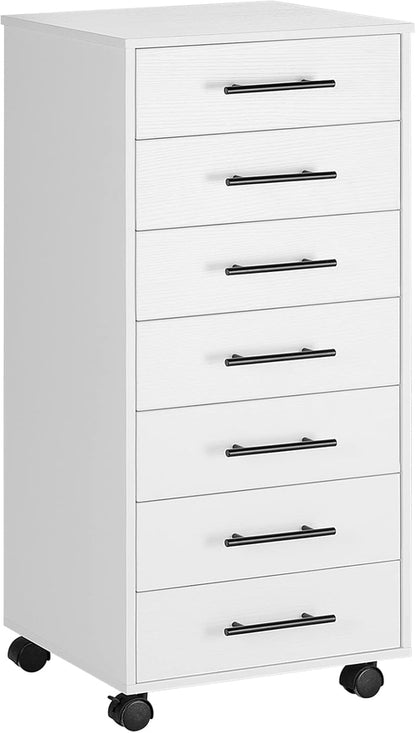 White 7 Drawer File Cabinet Storage For Home Office