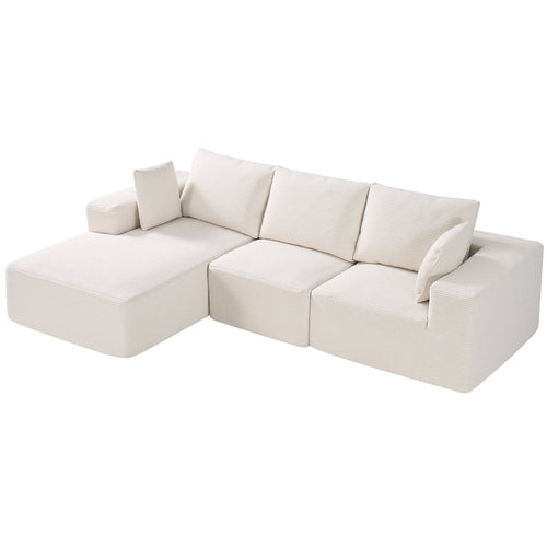 Modular Sectional Sofa, L Shaped Modular Sofa With Chaise, Cloud