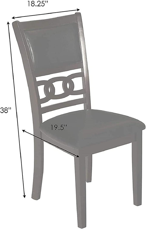 Gray 5 Piece Dining Table Set With 4 Chairs For Kitchen