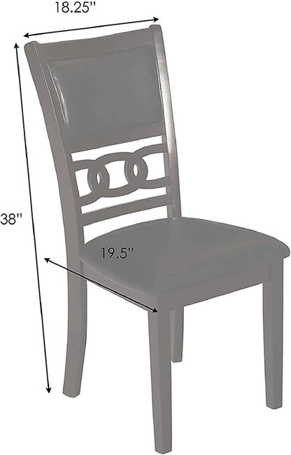 Gray 5 Piece Dining Table Set With 4 Chairs For Kitchen