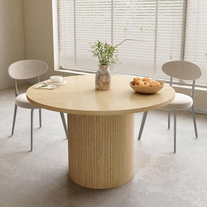 Round Dining Table for 4, Modern Farmhouse Kitchen Table, 47 Inch