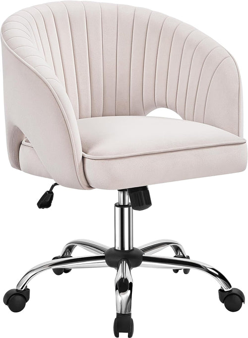Cute Desk Chair Velvet Chair Vanity Chair with Wheels Home Office