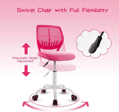 Kids Desk Chair Adjustable Height With Lumbar Support Rose