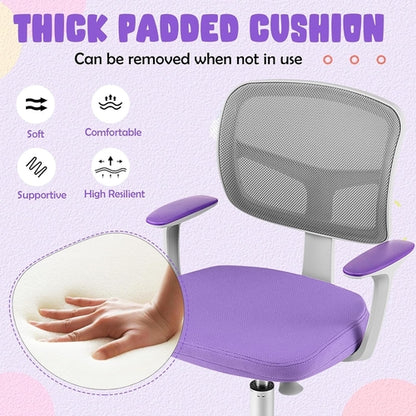 Kids Desk Chair Height Adjustable 16 To 21 Inches Violet