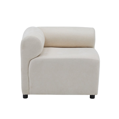 Modular Chenille Sectional Sofa – Modern Curved Upholstered Couch for