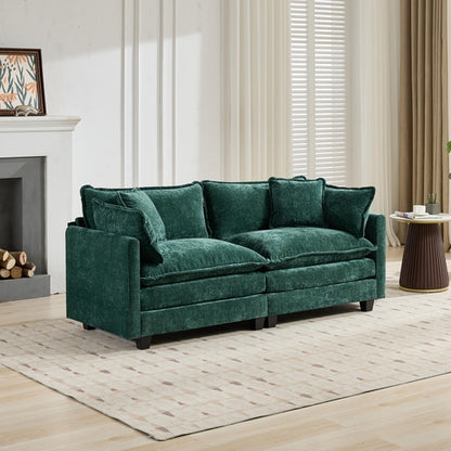 Cloud Sofa Modern Sectional Couch, Comfy Double Layer Upholstered Seat