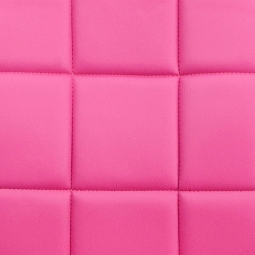 Clayton Pink Quilted Vinyl Mid-Back Swivel Office Chair