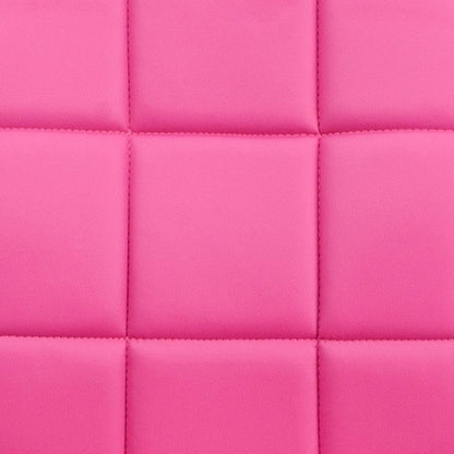 Clayton Pink Quilted Vinyl Mid-Back Swivel Office Chair