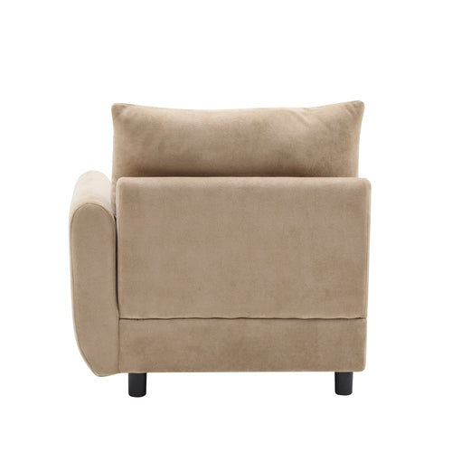Modular Velvet Sectional Sofa Corner Chair – Convertible Upholstered