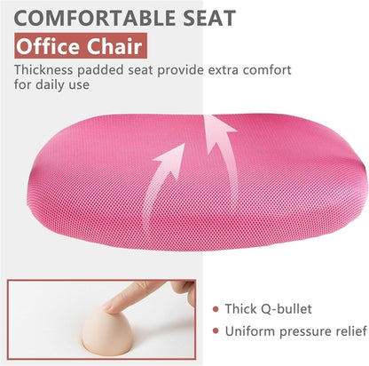 Pink Ergonomic Gaming Chair With Lumbar Support 360 Swivel