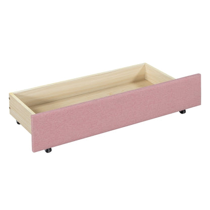 Full Size Upholstered Daybed with 2 Storage Drawers Sofa Bed Frame No