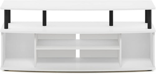 Jaya Large Entertainment Center For 55 Inch TV White And Black