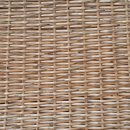 Outdoor Acacia Wood Dining Table, Teak Finish with Wicker