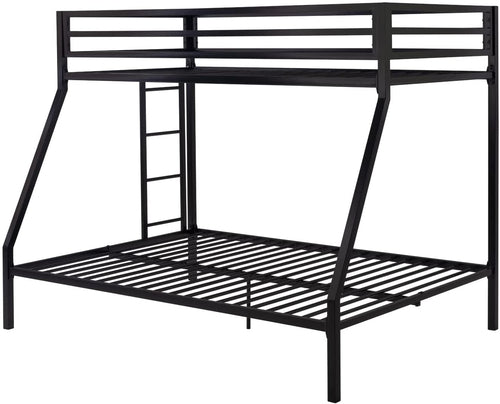 Twin Over Twin Bunk Bed With Slide Durable Square Tube