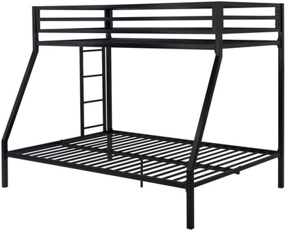 Twin Over Twin Bunk Bed With Slide Durable Square Tube
