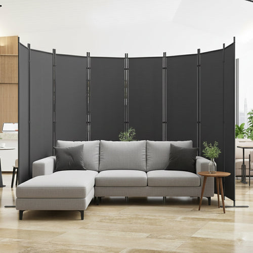 Folding Privacy Screen Room Divider, Heavy-Duty Metal Frame &