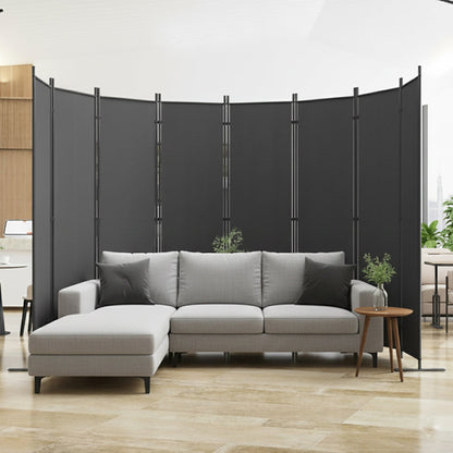 Folding Privacy Screen Room Divider, Heavy-Duty Metal Frame &