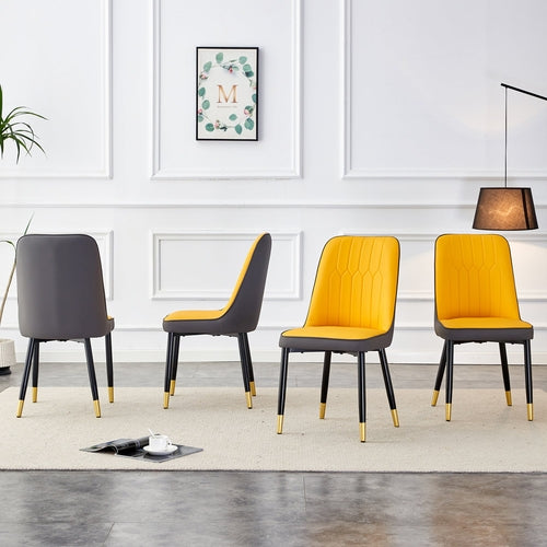 Modern Dining Chairs Set of 4 – PU Leather Upholstered Chairs with