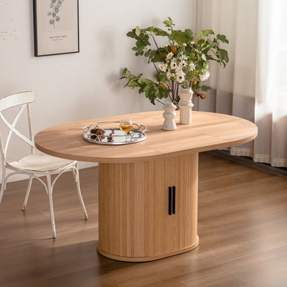 59 Inch Oval Dining Table for 4-6 Oval Table Kitchen Modern Oval